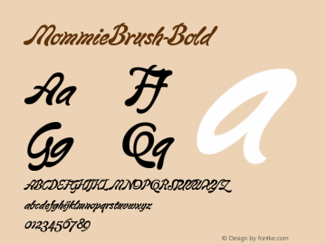 MommieBrush-Bold ☞ Version 001.000;com.myfonts.easy.hubertjocham.mommie-brush.bold.wfkit2.version.35fM图片样张