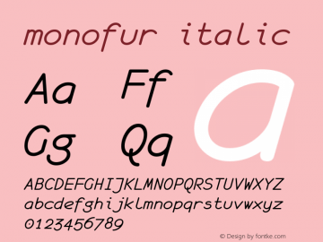 monofur italic unci 1.0 2000-04-14图片样张