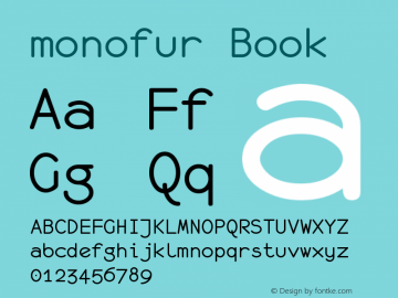 monofur Book Version 1.0 2000-03-28 Font Sample