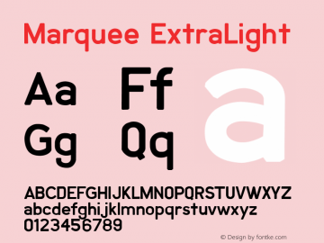 Marquee ExtraLight 001.000图片样张