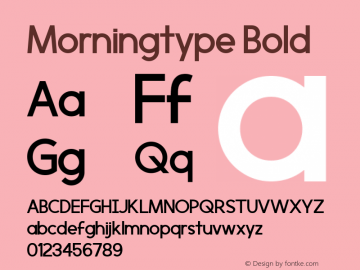 Morningtype Bold Version 1.000图片样张