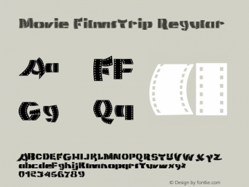 Movie Filmstrip Regular Version 2.00 Julho 3, 2010, initial release Font Sample
