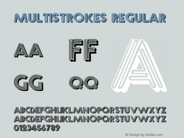 Multistrokes Regular 1.0 2003-04-25 Font Sample