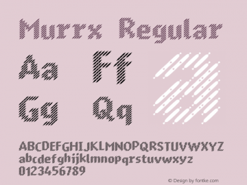 Murrx Regular Version 1.0 Font Sample