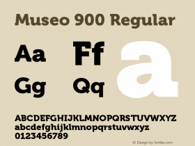 Museo 900 Regular 2.002 Font Sample