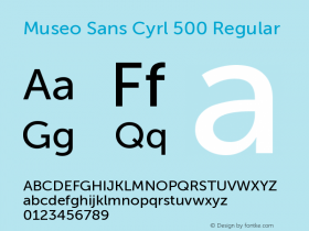 Museo Sans Cyrl 500 Regular Version 1.023 Font Sample