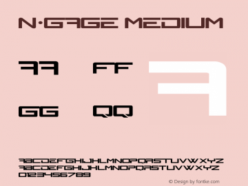 N-Gage Medium 001.000 Font Sample