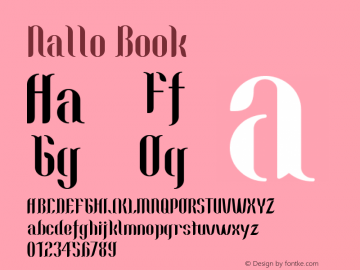 Nallo Book Version 1.0 Font Sample