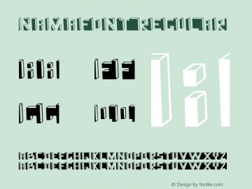 Namafont Regular Version 001.000 Font Sample