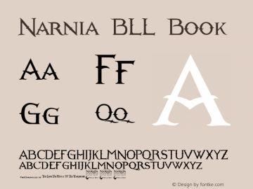 Narnia BLL Book Version 1.0 Font Sample