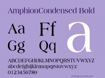 AmphionCondensed Bold The IMSI MasterFonts Collection, tm 1995 IMSI图片样张