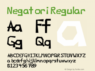 Negatori Regular Version 1.02; Januari 29, 2000图片样张