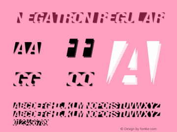 Negatron Regular Version 1.00 February 27, 2009, initial release Font Sample