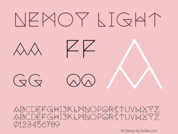 Nemoy Light Version 001.000 Font Sample