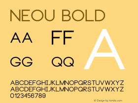 Neou Bold Version 1.000;PS 001.001;hotconv 1.0.56 Font Sample