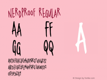 Nerdproof Regular 1, 2005 Font Sample