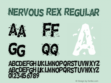 Nervous Rex Regular Version 1.0 Font Sample