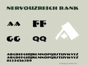 NervouzReich Rank Version Altsys Fontographer Font Sample