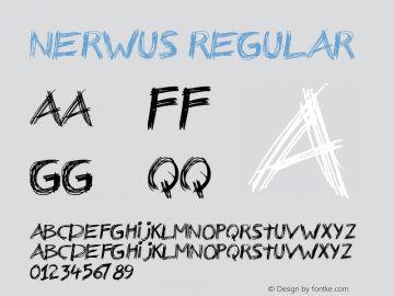 Nerwus Regular 1.0 Font Sample