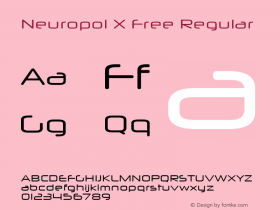 Neuropol X Free Regular Version 2.500 2004 Font Sample