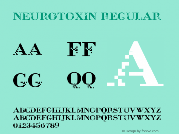 Neurotoxin Regular Macromedia Fontographer 4.1.3 2/10/01 Font Sample