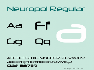 Neuropol Regular Version 2.300 2004 Font Sample