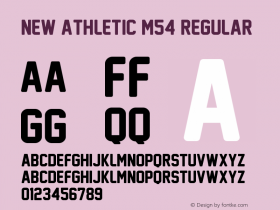 New Athletic M54 Regular Version 1.01 June 21, 2010 Font Sample