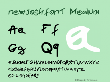 newjoshfont Medium Version 001.000图片样张