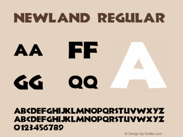 Newland Regular 001 Font Sample