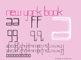 NEW YORK Book Version 1.00 2011 Font Sample