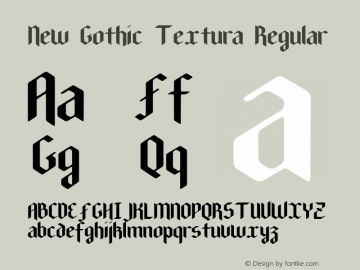 New Gothic Textura Regular Version 1.000 Font Sample