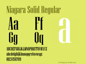 Niagara Solid Regular Version 1.00 Font Sample