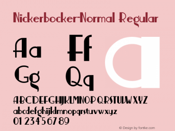 Nickerbocker-Normal Regular Converted from e:\nickfo~1\NIN_____.TF1 by ALLTYPE Font Sample