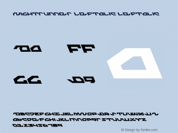 Nightrunner Leftalic Leftalic 001.000 Font Sample