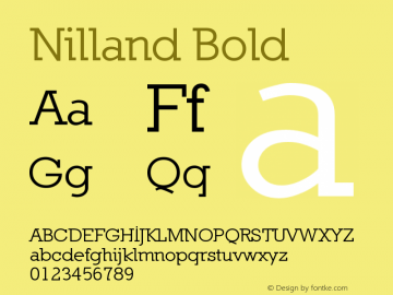 Nilland Bold 1.0 2005-03-11 Font Sample