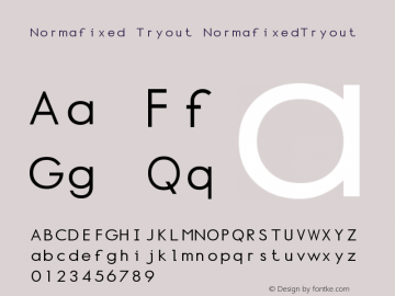 Normafixed Tryout NormafixedTryout Version Match Software Font图片样张