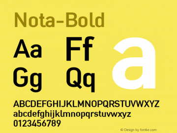 Nota-Bold ☞ Version 001.000;com.myfonts.easy.wiescherdesign.nota.bold.wfkit2.version.4nDo图片样张