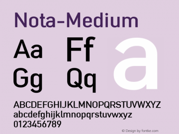 Nota-Medium ☞ Version 001.000;com.myfonts.easy.wiescherdesign.nota.medium.wfkit2.version.4nDh图片样张