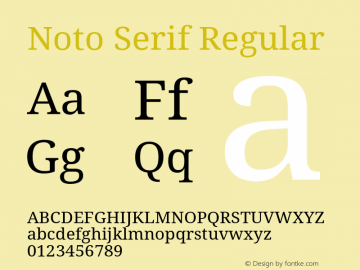 Noto Serif Regular Version 1.02图片样张