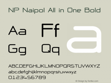 NP Naipol All in One Bold Version 2.00 May 8, 2005 Font Sample