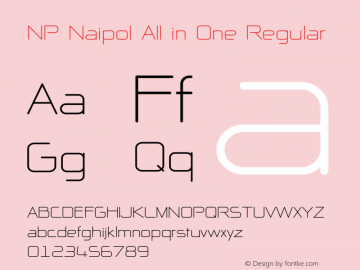 NP Naipol All in One Regular Version 2.00 May 8, 2005 Font Sample