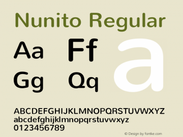 Nunito Regular Version 1.001 Font Sample