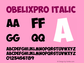 ObelixPro Italic Version 1.00, 2011图片样张