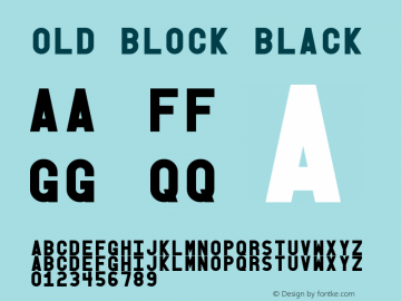 Old Block Black 0.50 Font Sample