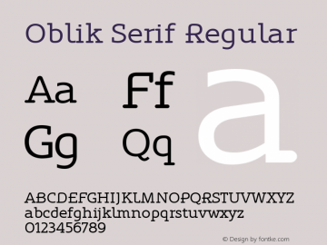 Oblik Serif Regular 1.000图片样张