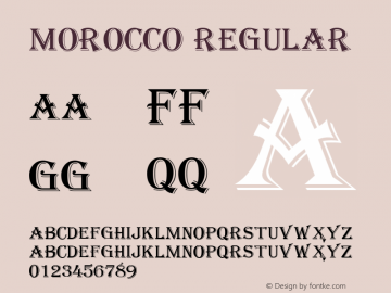 Morocco Regular W.S.I. Int'l v1.1 for GSP: 6/20/95 Font Sample