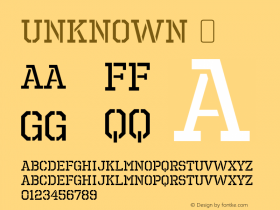 Unknown  This is a protected webfont and is intended for CSS @font-face use ONLY. Reverse engineering this font is strictly prohibited. Font Sample