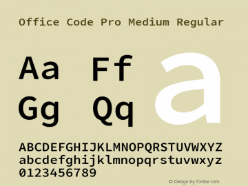 Office Code Pro Medium Regular Version 1.004图片样张