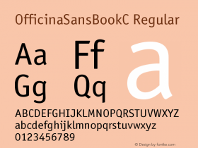 OfficinaSansBookC Regular OTF 1.0;PS 001.000;Core 116;AOCW 1.0 161 Font Sample