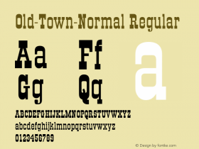 Old-Town-Normal Regular Converted from d:\windows\system\ST000035.TF1 by ALLTYPE图片样张